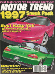 MOTOR TREND 1996 SEPT - BOXSTER, VETTE, GTI VR6, GS-T